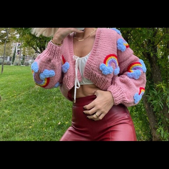 Cute Rainbow short knit jacket - Picture 4 of 4